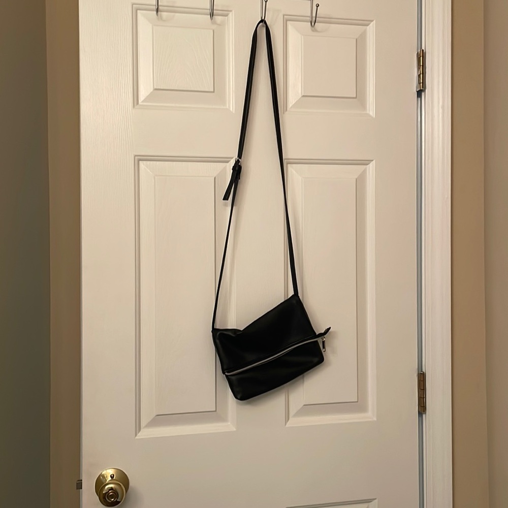 Black leather purse